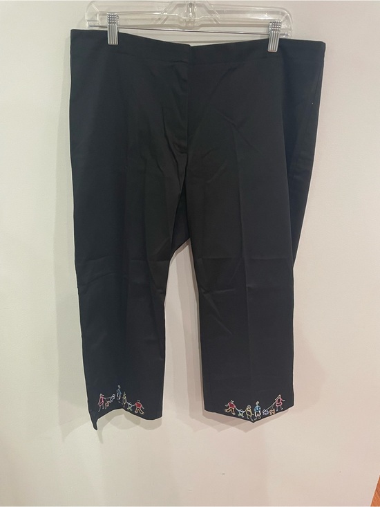 Leslie Fay Other - Vintage Leslie Fay Separates Women’s Black Embroidered Pants Size 18W